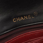 Chanel Shoulder Bag Full Flap Black Lambskin Quilted Chain — view 4