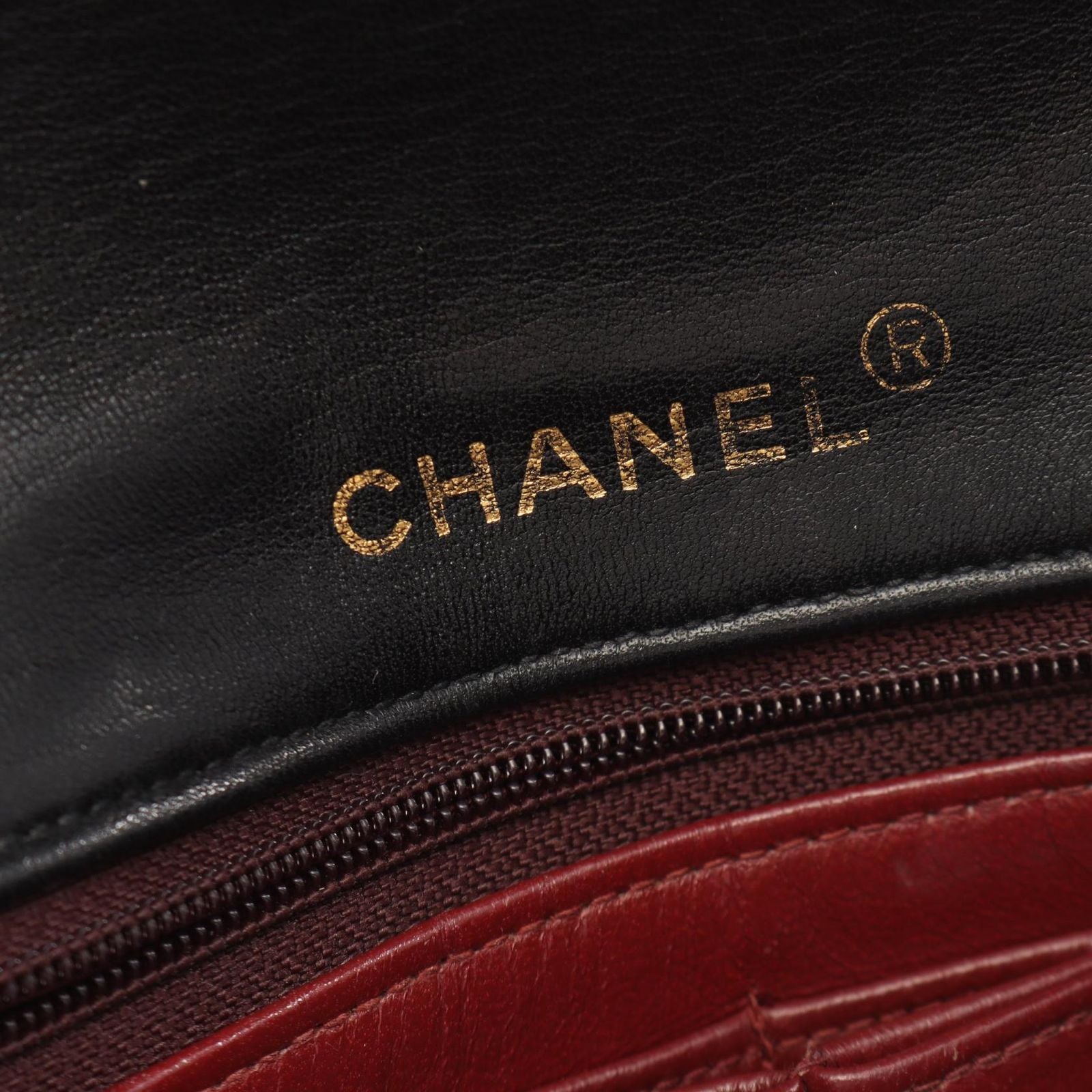 Chanel Shoulder Bag Full Flap Black Lambskin Quilted Chain — view 4