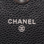 Chanel Shoulder Bag Half Moon CC Logo Black Caviar Leather CC Chain Wallet — view 5