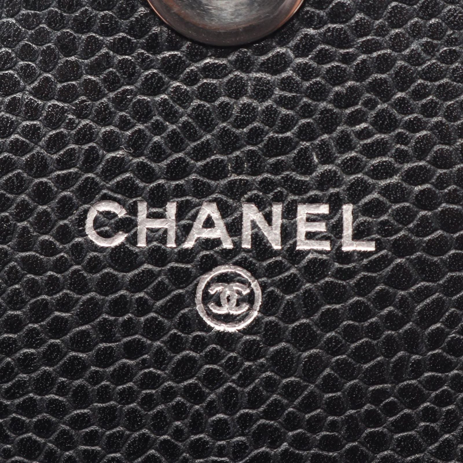 Chanel Shoulder Bag Half Moon CC Logo Black Caviar Leather CC Chain Wallet — view 5