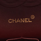 Chanel Shoulder Bag Quilted Double Flap Black Lambskin Chain — view 4