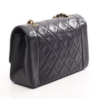 Chanel Shoulder Bag Quilted Diana Flap Black Lambskin Chain — view 2