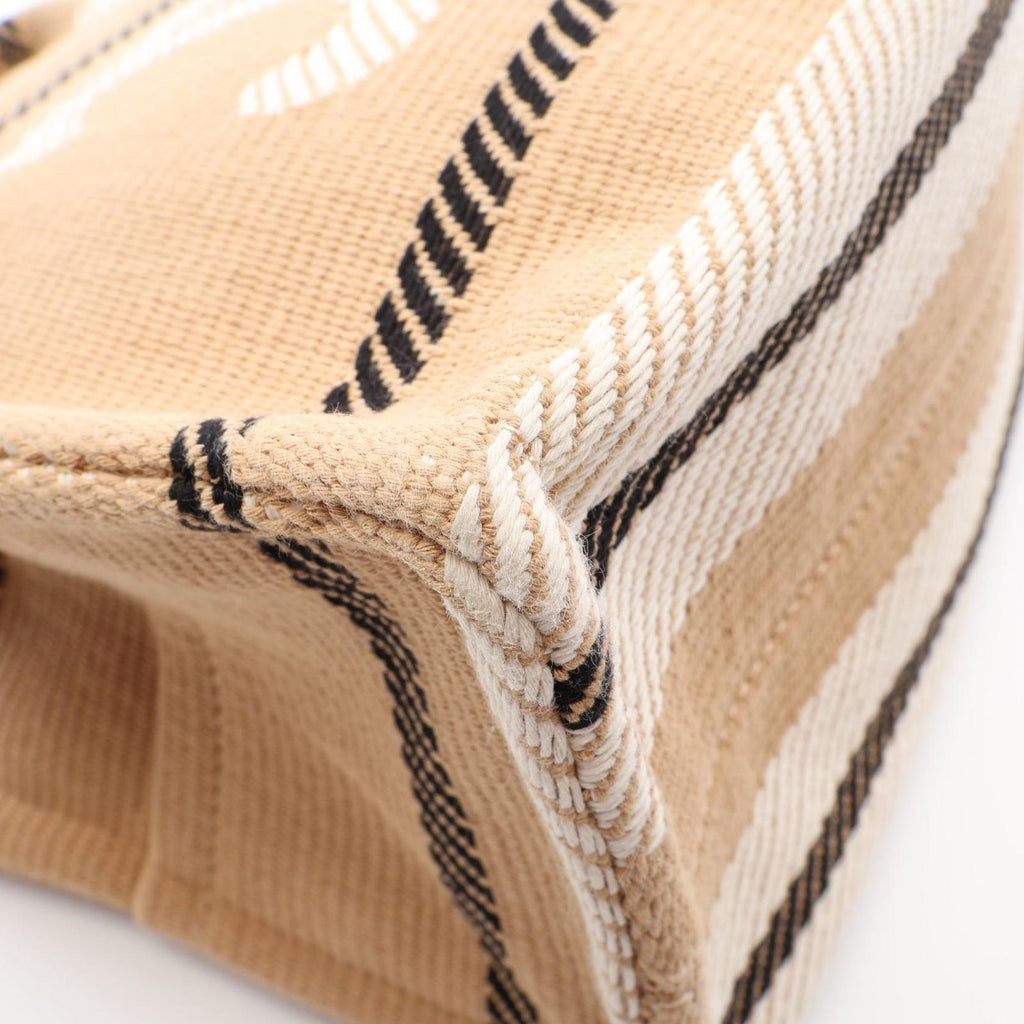 Celine Tote Bag Small Cabas Thais 2-Way Beige Ivory Canvas Leather — view 7