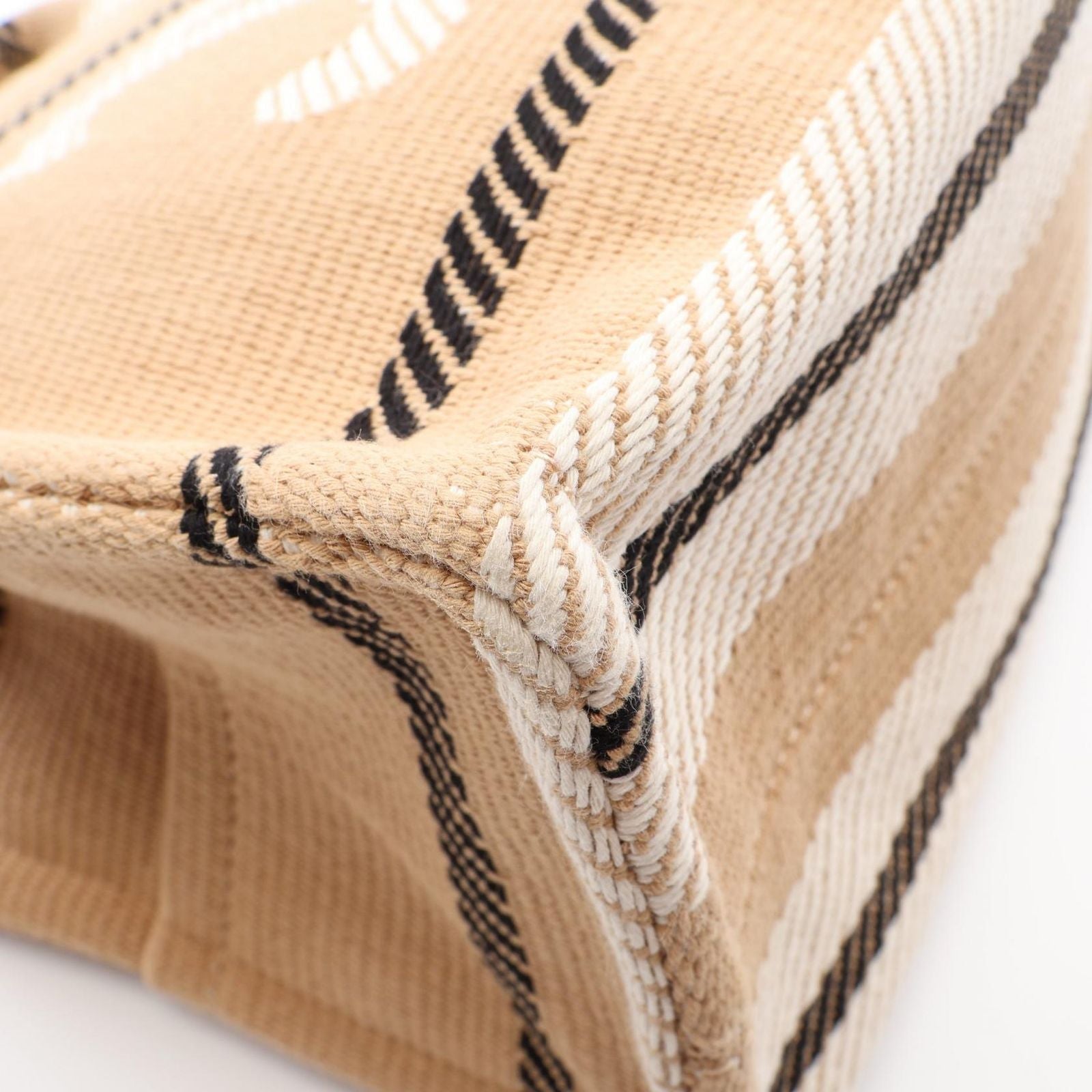 Celine Tote Bag Small Cabas Thais 2-Way Beige Ivory Canvas Leather — view 7