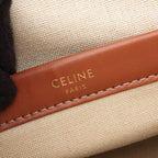 Celine Tote Bag Small Cabas Thais 2-Way Beige Ivory Canvas Leather — view 4