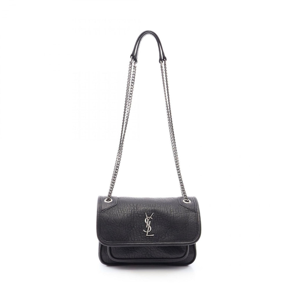 Saint Laurent Paris Shoulder Bag Niki Mini Black Leather Mini Chain