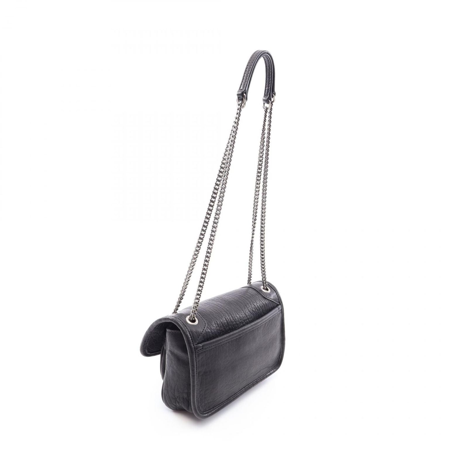 Saint Laurent Paris Shoulder Bag Niki Mini Black Leather Mini Chain — view 2