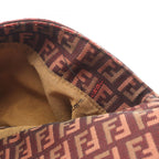 Fendi Shoulder Bag Mamma Bucket Zucchino Bordeaux Beige Black Canvas Leather — view 6