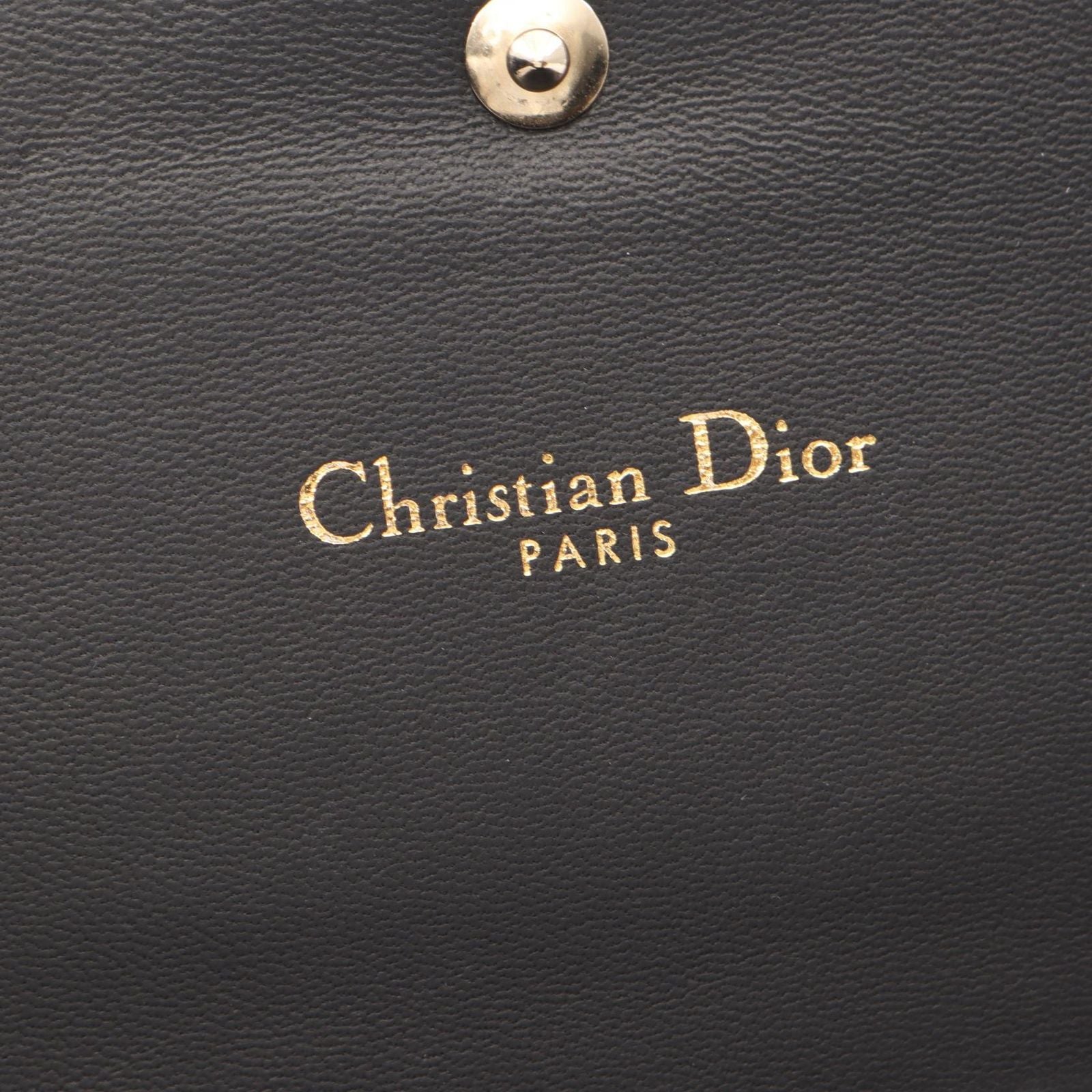 Dior Shoulder Bag Diorama Black Leather Chain Wallet — view 4