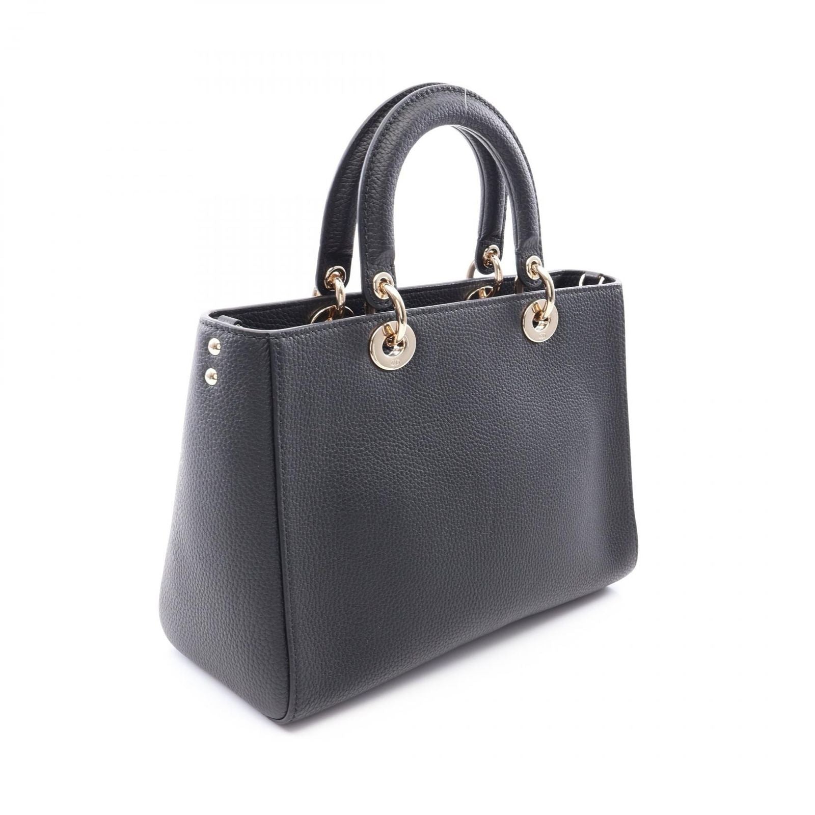 Dior Lady D-sire My Abcdior 2-Way Black Leather Handbag — view 2