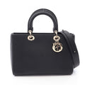 Dior Lady D-sire My Abcdior 2-Way Black Leather Handbag