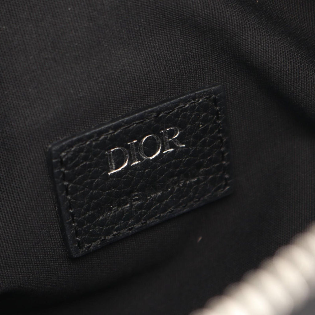 Dior Waist Bag Saddle Oblique Jacquard Ivory Navy Black Canvas Leather — view 4