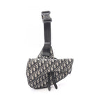 Dior Waist Bag Saddle Oblique Jacquard Ivory Navy Black Canvas Leather