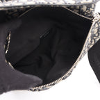 Dior Waist Bag Saddle Oblique Jacquard Ivory Navy Black Canvas Leather — view 3
