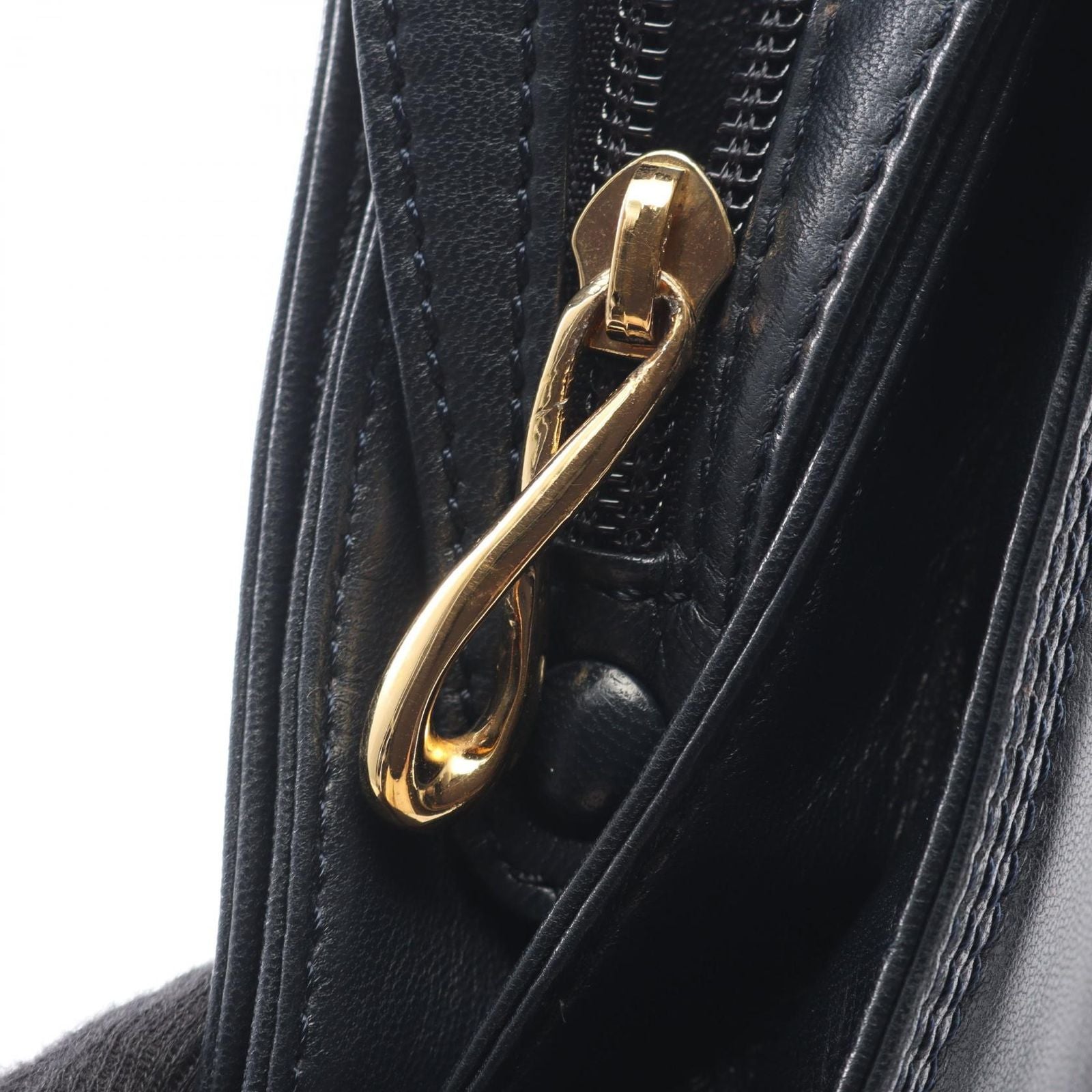 Loewe Shoulder Bag Anagram Navy Leather — view 8