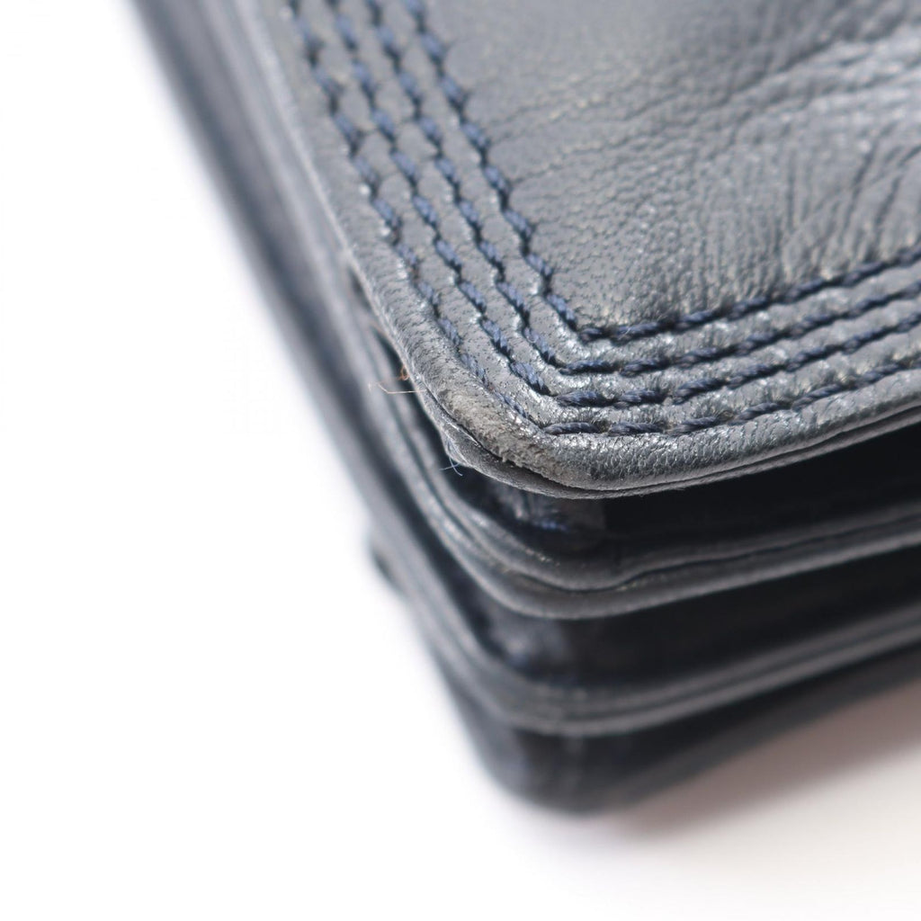 Loewe Shoulder Bag Anagram Navy Leather — view 6