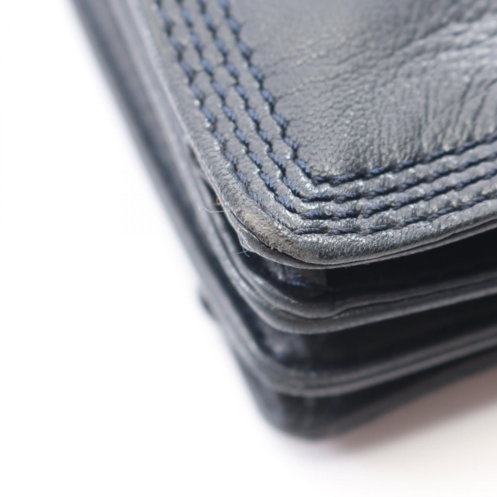 Loewe Shoulder Bag Anagram Navy Leather — view 6