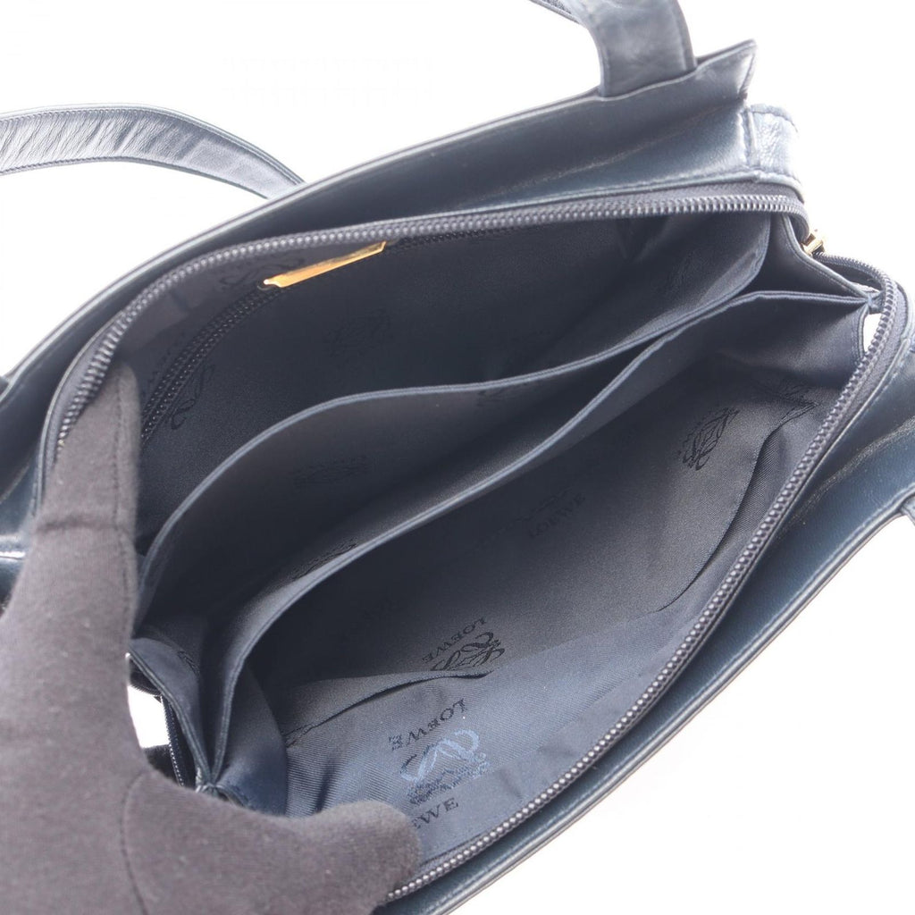 Loewe Shoulder Bag Anagram Navy Leather — view 3