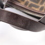 Fendi Zucca Brown Black Canvas Leather Mini Boston Bag — view 8