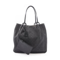 Gucci Tote Bag GG Pattern Black Canvas Leather