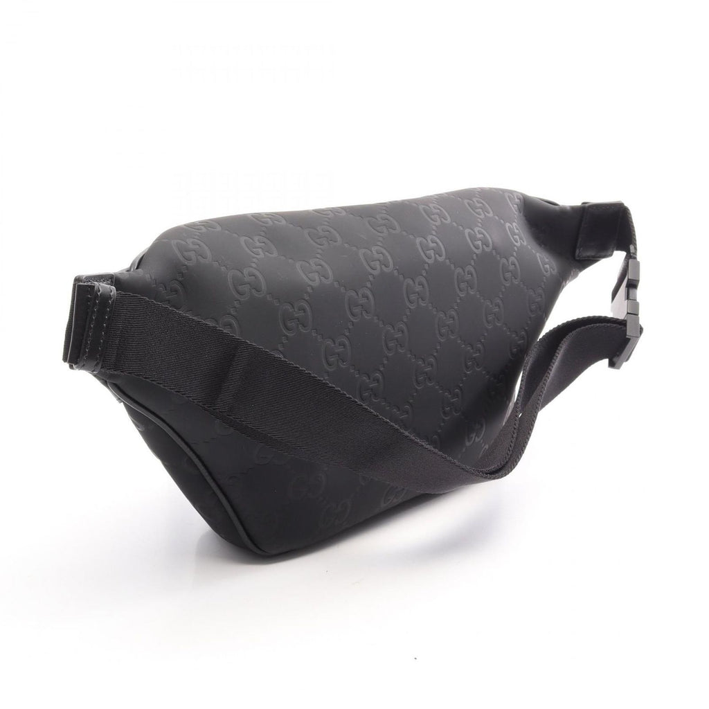 Gucci Waist Bag GG Rubber Cross Black Leather — view 2