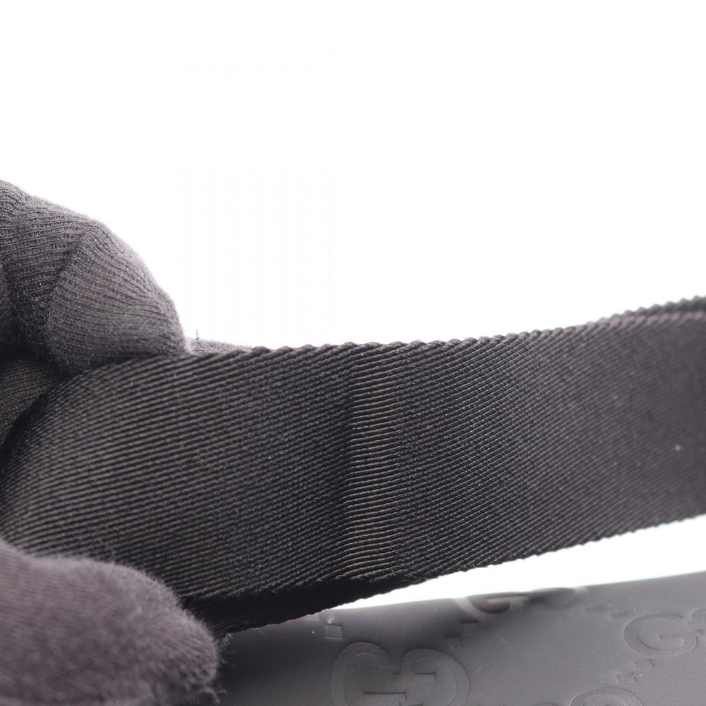 Gucci Waist Bag GG Rubber Cross Black Leather — view 8
