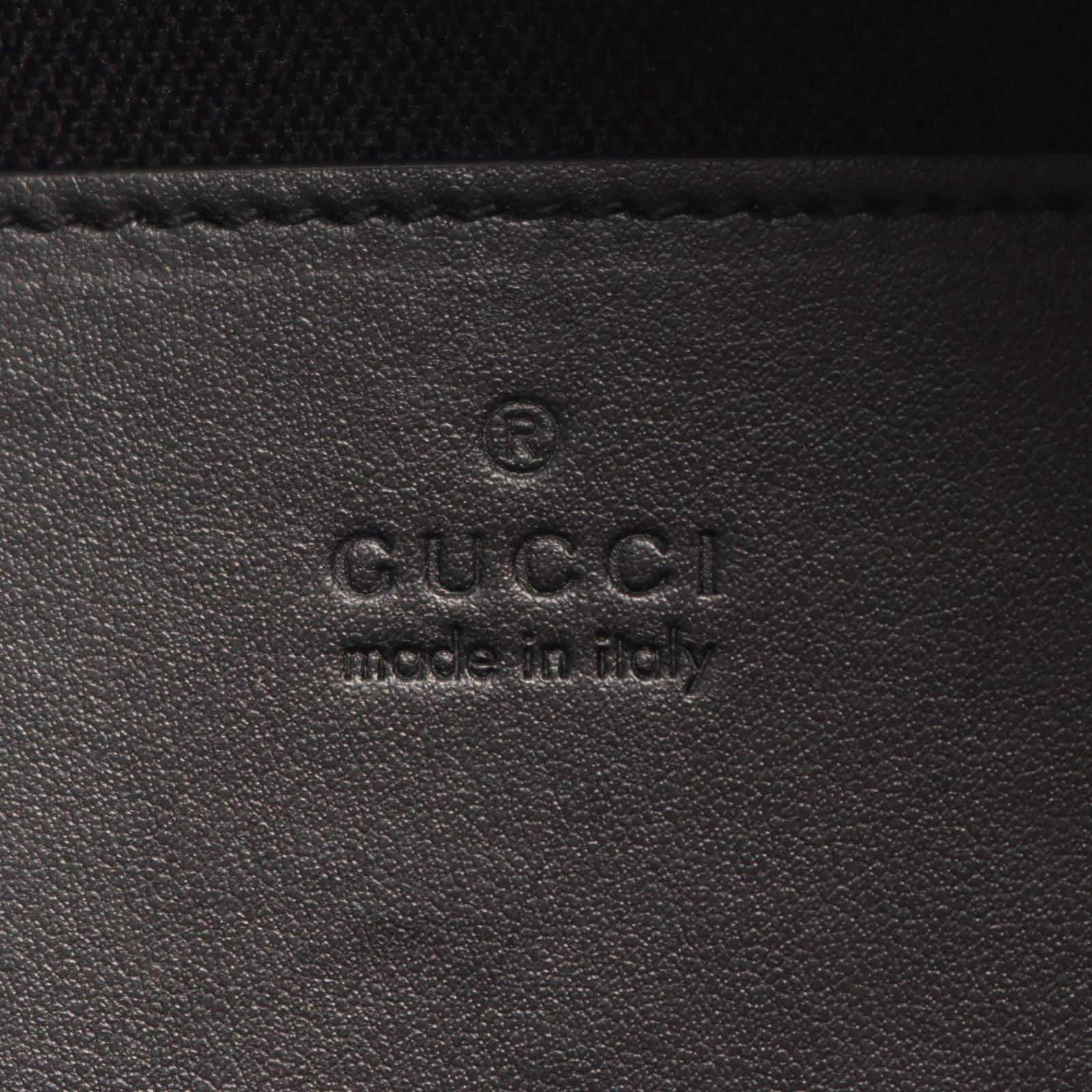 Gucci Waist Bag GG Rubber Cross Black Leather — view 4
