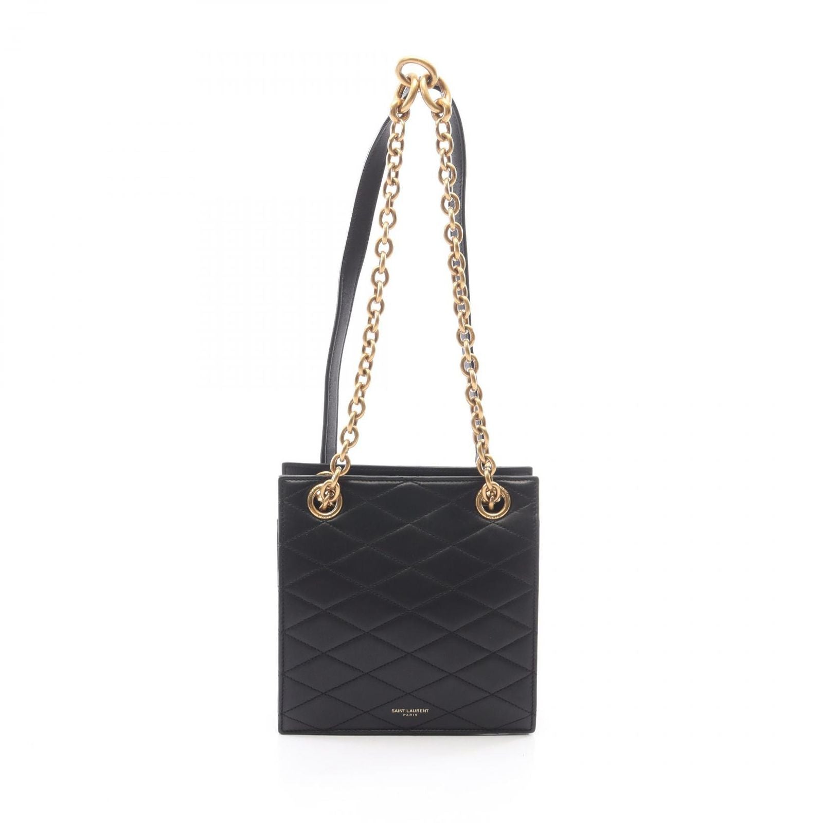 Saint Laurent Paris Tote le Maill Black Leather le Quilted Chain Shoulder Bag