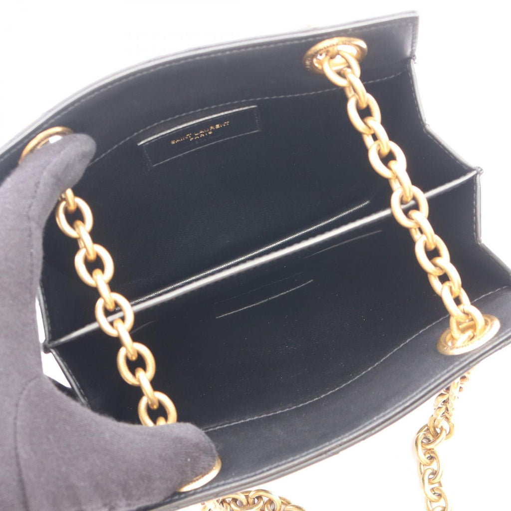 Saint Laurent Paris Tote le Maill Black Leather le Quilted Chain Shoulder Bag — view 3