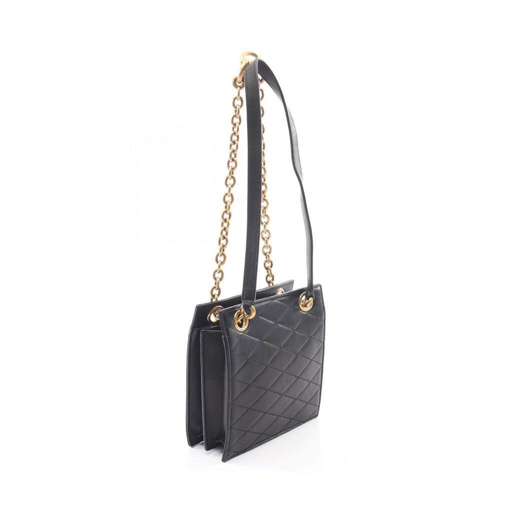 Saint Laurent Paris Tote le Maill Black Leather le Quilted Chain Shoulder Bag — view 2
