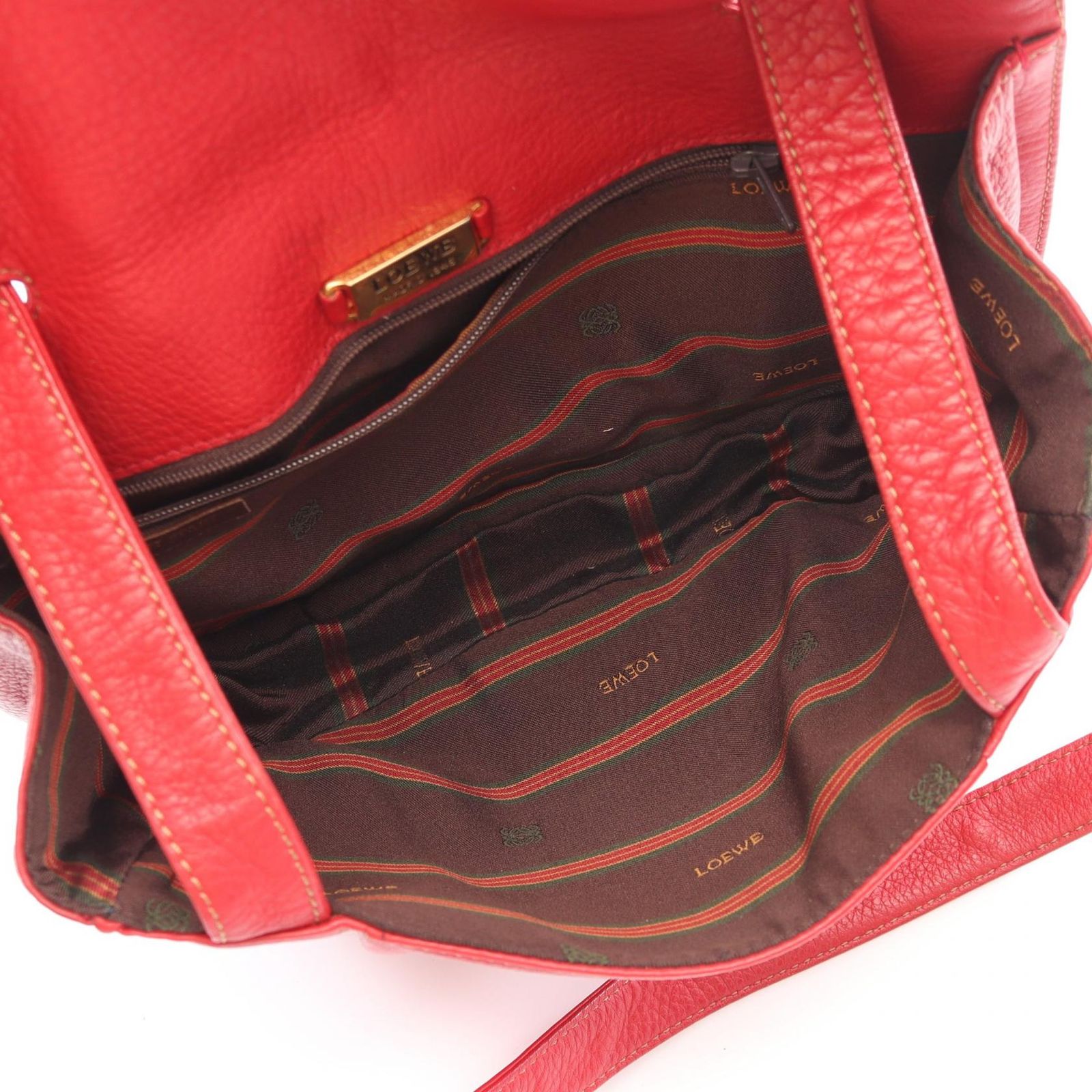 Loewe Shoulder Bag Anagram Red Leather — view 3