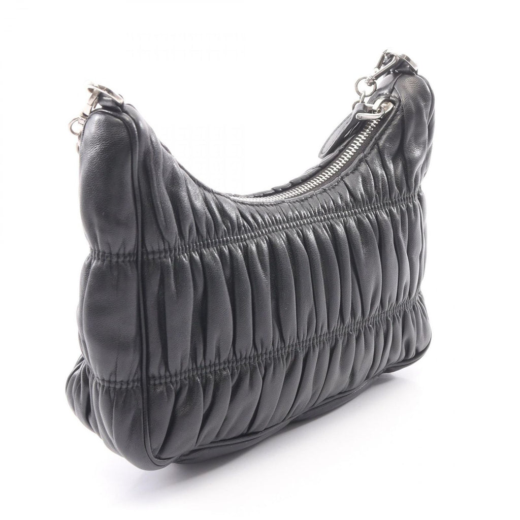 Prada Shoulder Bag Re Edition 2-Way Black Leather Re Gathered — view 2