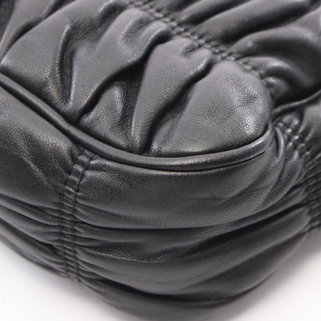 Prada Shoulder Bag Re Edition 2-Way Black Leather Re Gathered — view 5