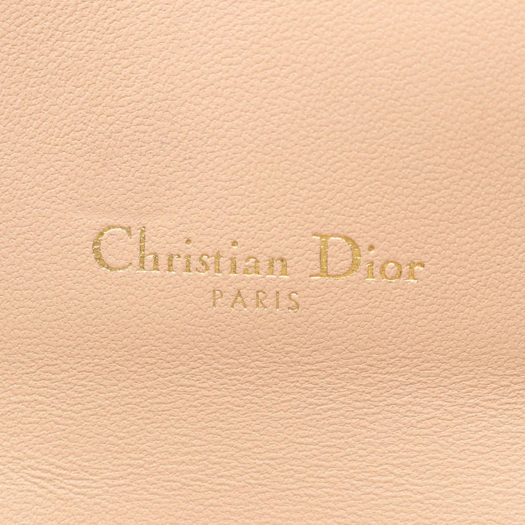 Dior Shoulder Bag Saddle Wallet Oblique Jacquard Pink Beige Leather Chain — view 4