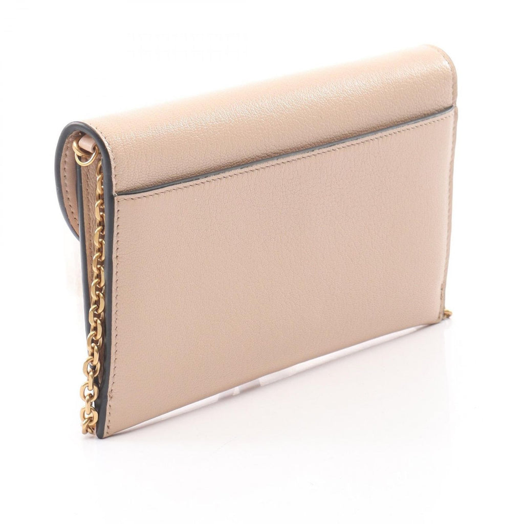 Dior Shoulder Bag Saddle Wallet Oblique Jacquard Pink Beige Leather Chain — view 2