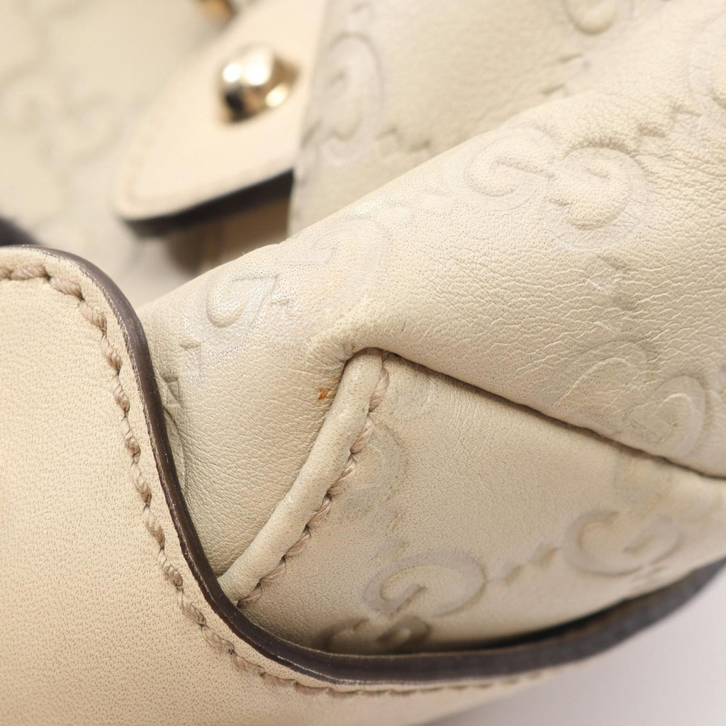 Gucci Shoulder Bag Guccissima Ivory Leather Guccissima Horsebit — view 8