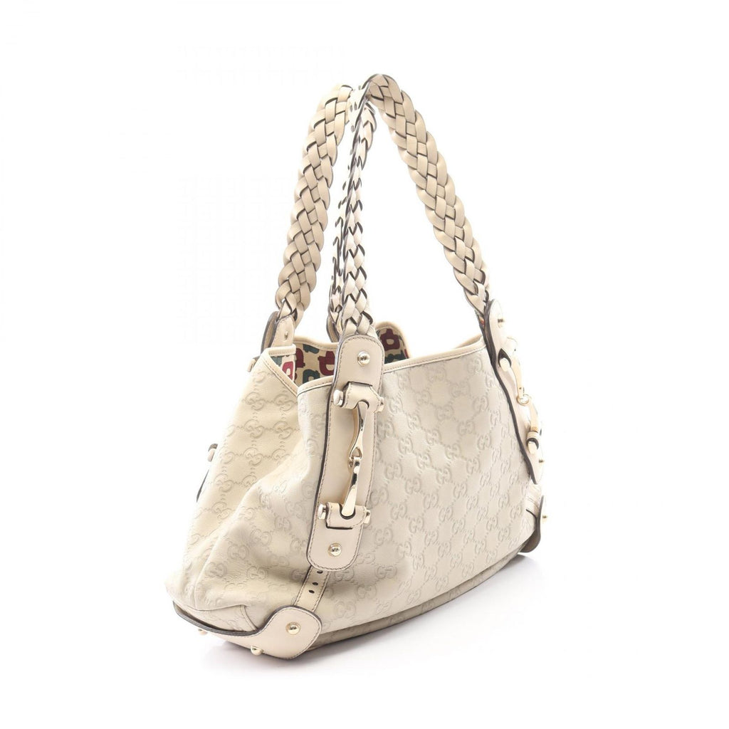Gucci Shoulder Bag Guccissima Ivory Leather Guccissima Horsebit — view 2