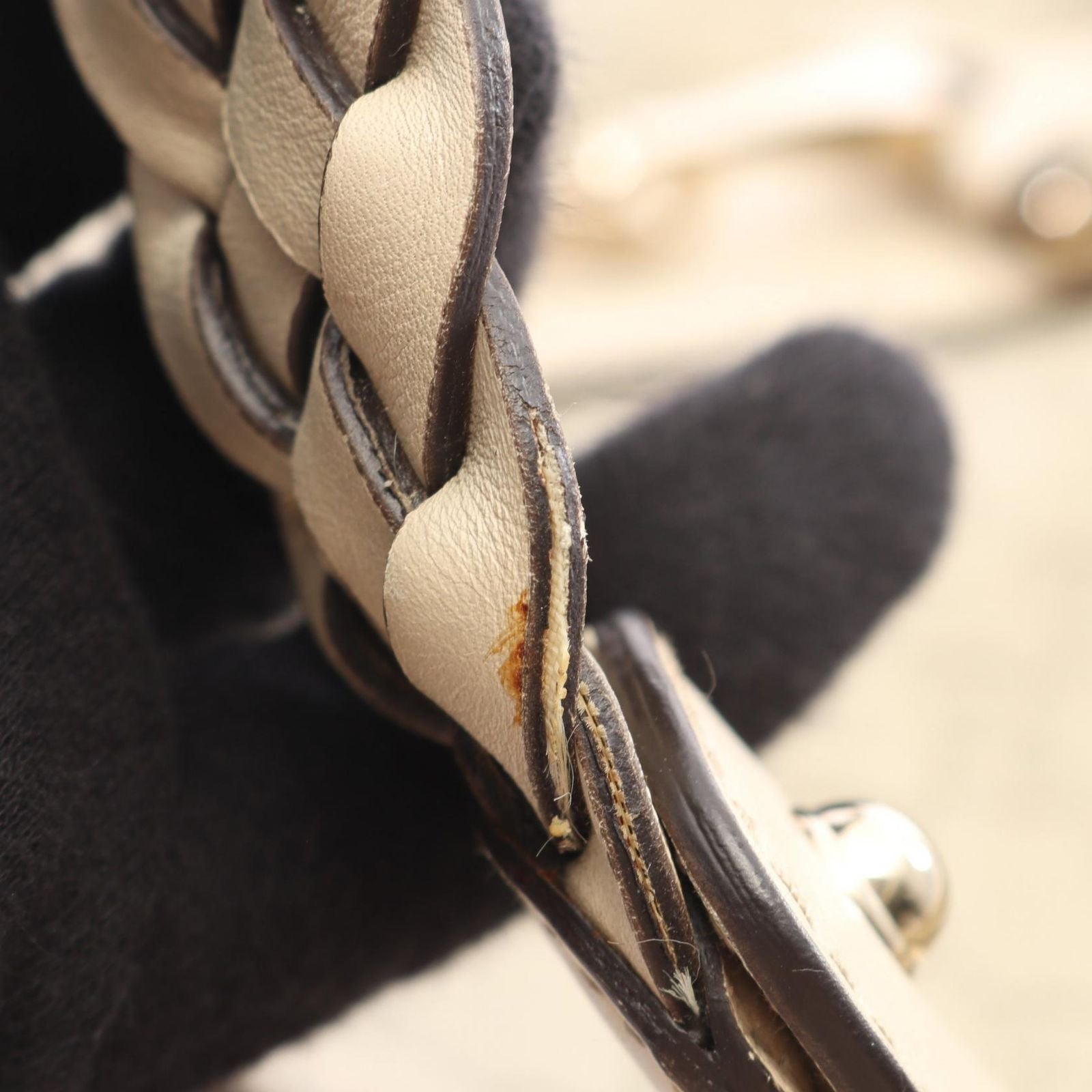 Gucci Shoulder Bag Guccissima Ivory Leather Guccissima Horsebit — view 6