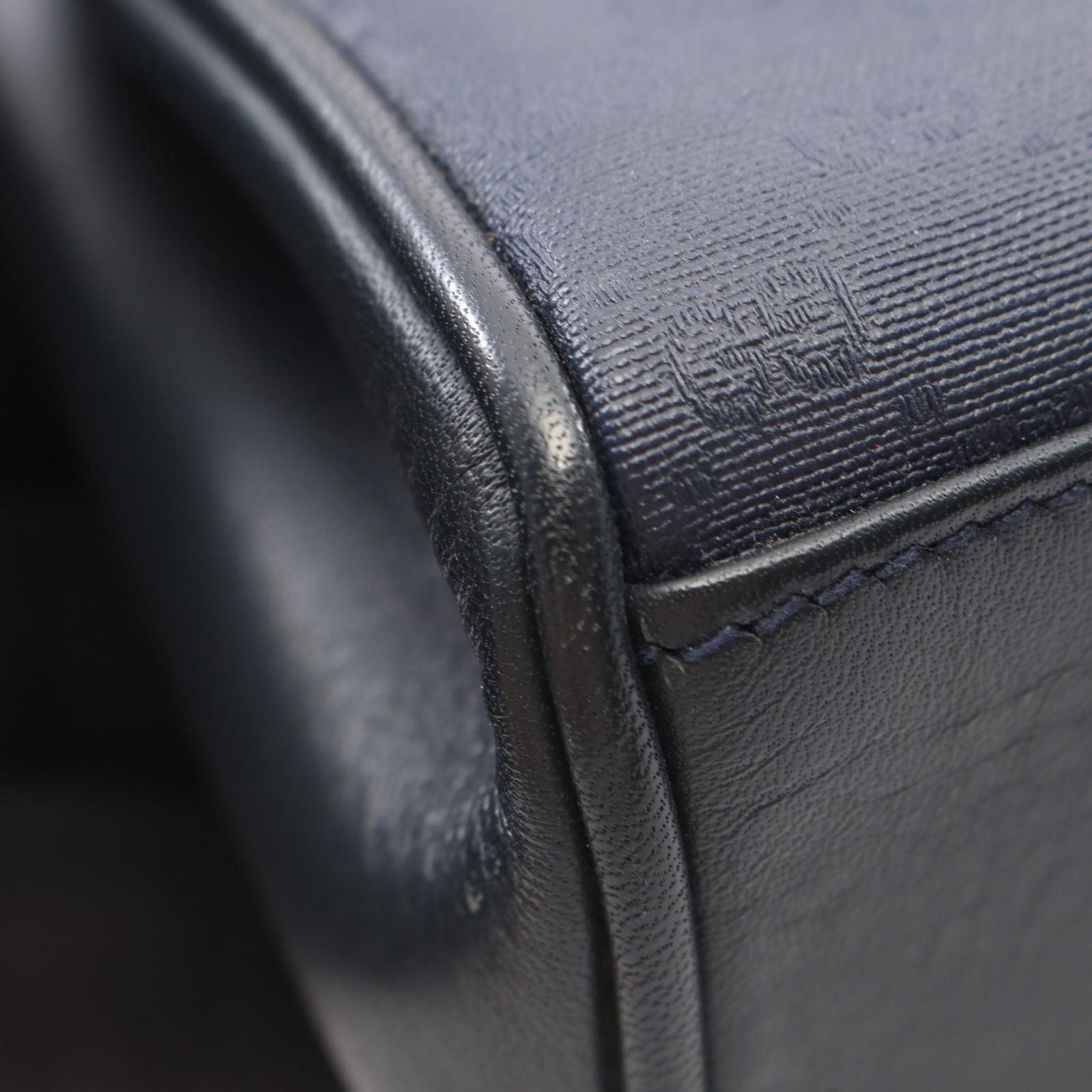 Gucci Vintage Micro GG Plus Navy Canvas Leather Supreme Handbag — view 7