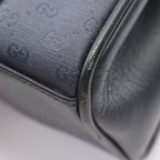 Gucci Vintage Micro GG Plus Navy Canvas Leather Supreme Handbag — view 8