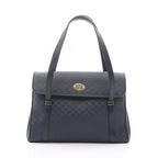 Gucci Vintage Micro GG Plus Navy Canvas Leather Supreme Handbag