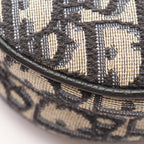 Dior Waist Bag Saddle Oblique Jacquard Navy Ivory Black Canvas — view 5