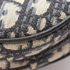 Dior Waist Bag Saddle Oblique Jacquard Navy Ivory Black Canvas — view 6