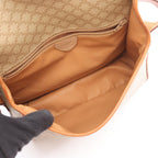 Celine Shoulder Bag Macadam Beige Camel Canvas Leather — view 3