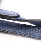 Prada Tote Bag Triangle Logo Blue Saffiano Leather — view 8