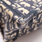 Dior Tote Bag Book Oblique Ivory Navy Pink Canvas — view 8