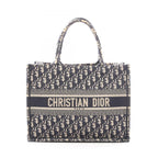 Dior Tote Bag Book Oblique Ivory Navy Pink Canvas
