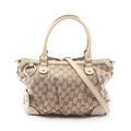 Gucci Sookie GG Canvas 2-Way Beige Brown Ivory Tote Bag