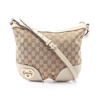 Gucci Shoulder Bag Brea GG Canvas Beige Brown White