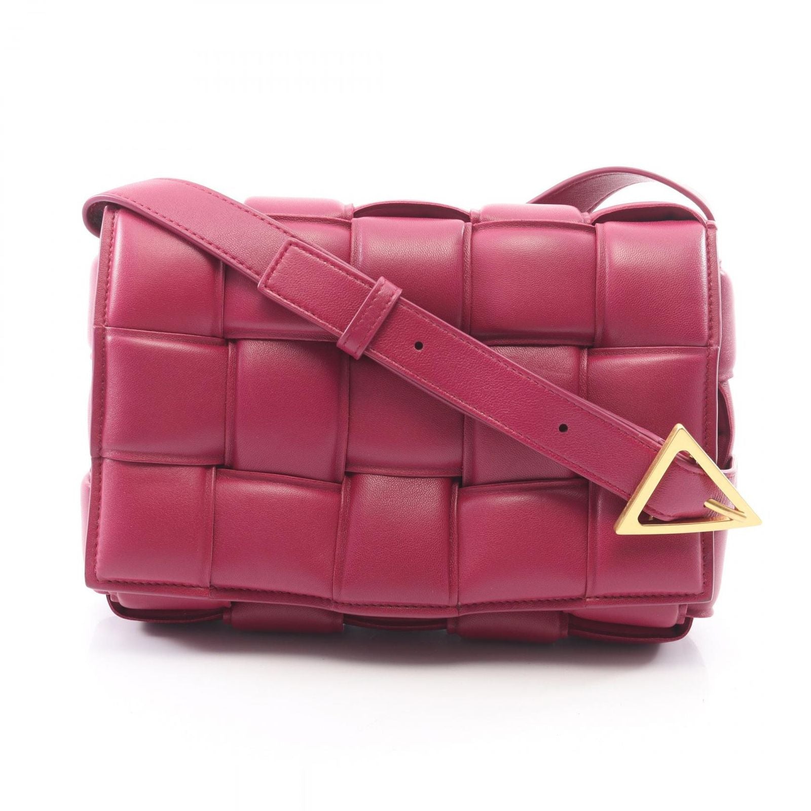 Bottega Veneta Shoulder Bag Padded Cassette Intrecciato Purple Leather